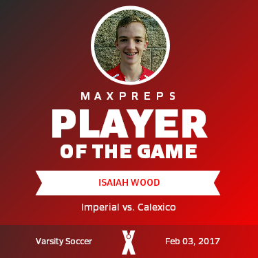 #21 Isaiah Wood Player of the Game badge