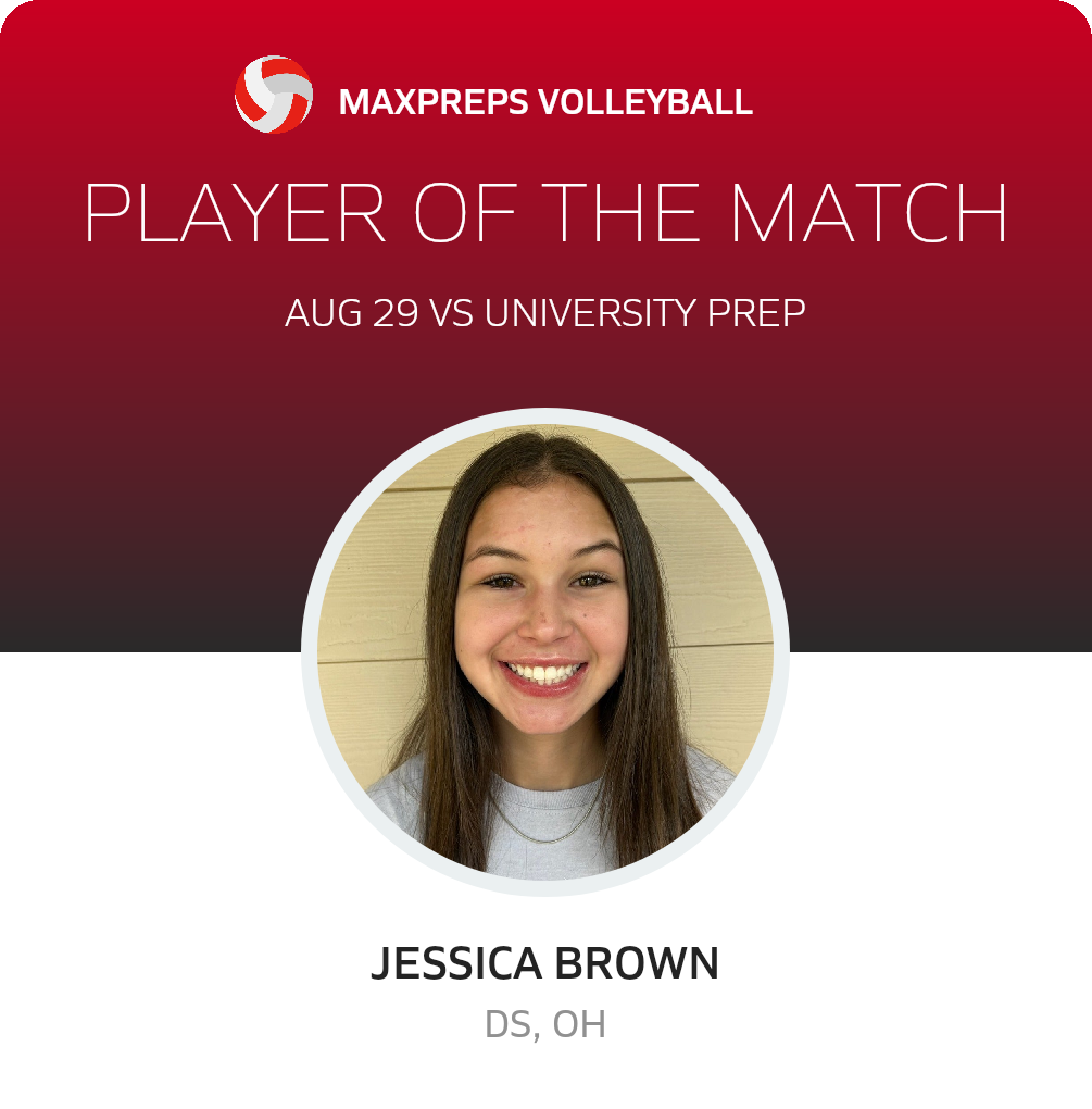 #4 Jessica Brown Player of the Game badge