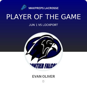 #20 Evan Oliver Player of the Game badge