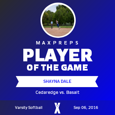 #20 Shayna Dale Player of the Game badge