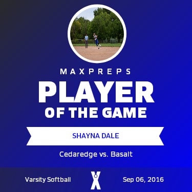 #20 Shayna Dale Player of the Game badge