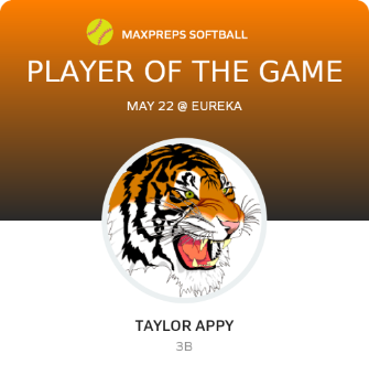 #7 Taylor Appy Player of the Game badge