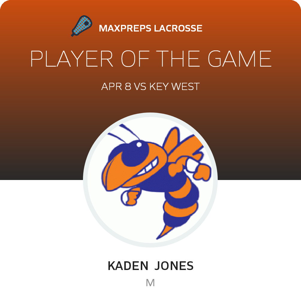 #20 Kaden  Jones Player of the Game badge
