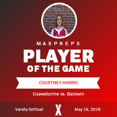 #23 COURTNEY HARRIS Player of the Game badge