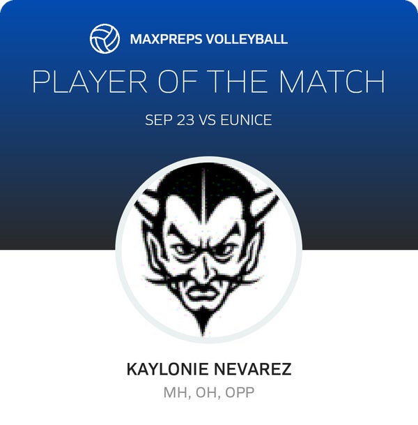 #7 Kaylonie Nevarez Player of the Game badge