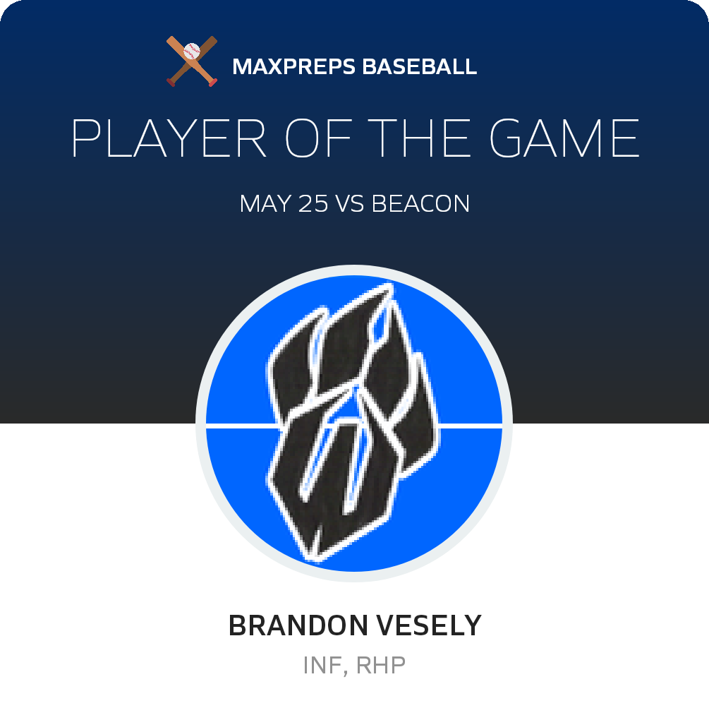 #4 Brandon Vesely Player of the Game badge