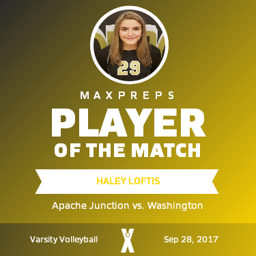 #29 Haley Loftis Player of the Game badge
