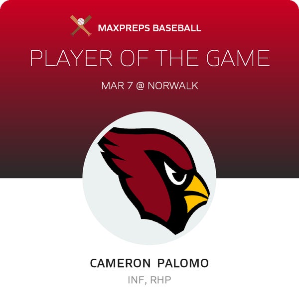 Cameron Palomo Player of the Game badge