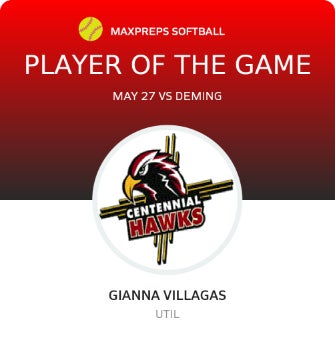 #12 Gianna Villagas Player of the Game badge