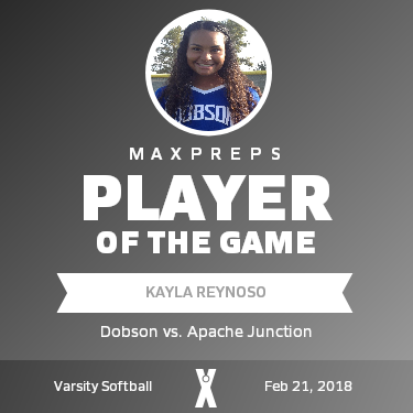 #12 Kayla Reynoso Player of the Game badge