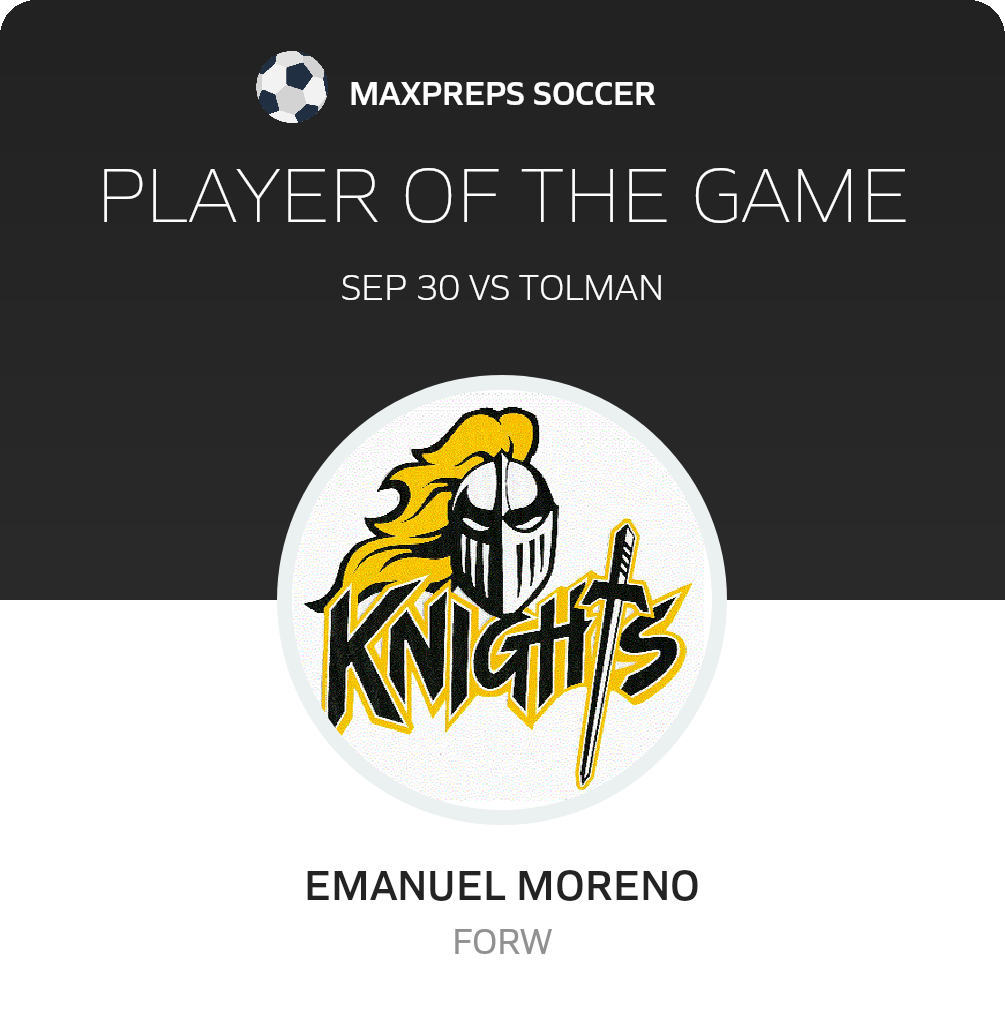 #10 Emanuel Moreno Player of the Game badge