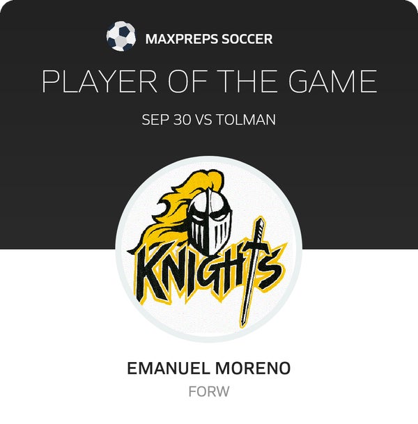 #10 Emanuel Moreno Player of the Game badge
