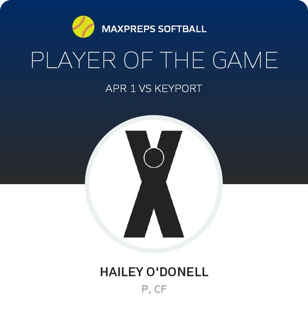 #12 Hailey O'Donell Player of the Game badge