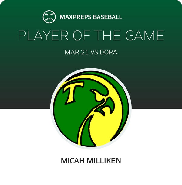 #12 Micah Milliken Player of the Game badge