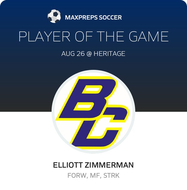 #11 Elliott Zimmerman Player of the Game badge
