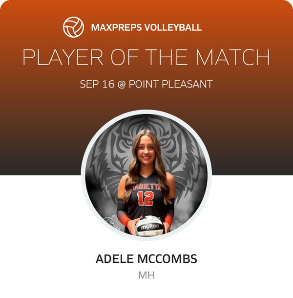 #12 Adele Mccombs Player of the Game badge