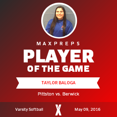 #9 Taylor Baloga Player of the Game badge