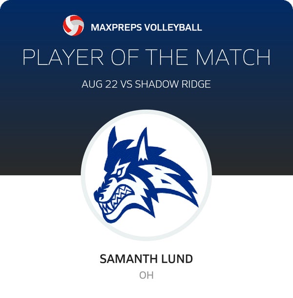 #6 Samanth Lund Player of the Game badge