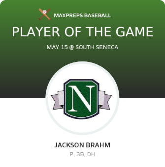 #25 Jackson Brahm Player of the Game badge