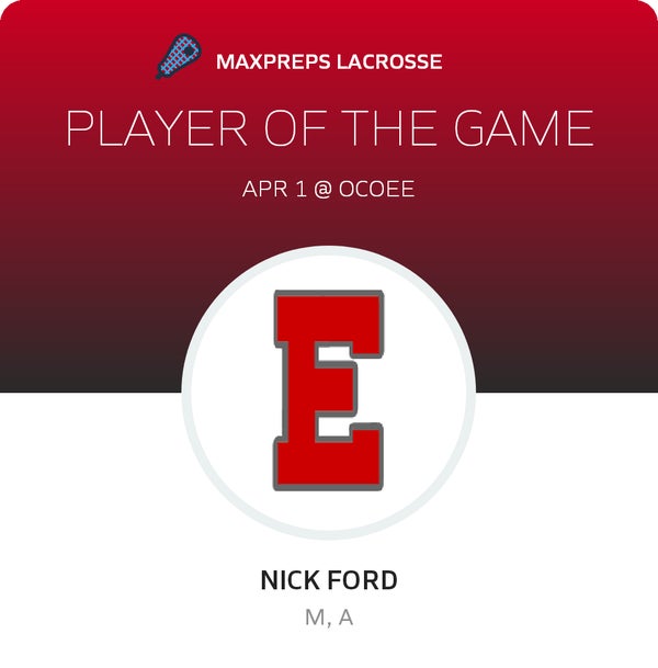 #7 Nick Ford Player of the Game badge