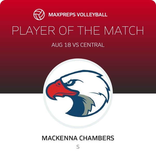 #11 Mackenna Chambers Player of the Game badge