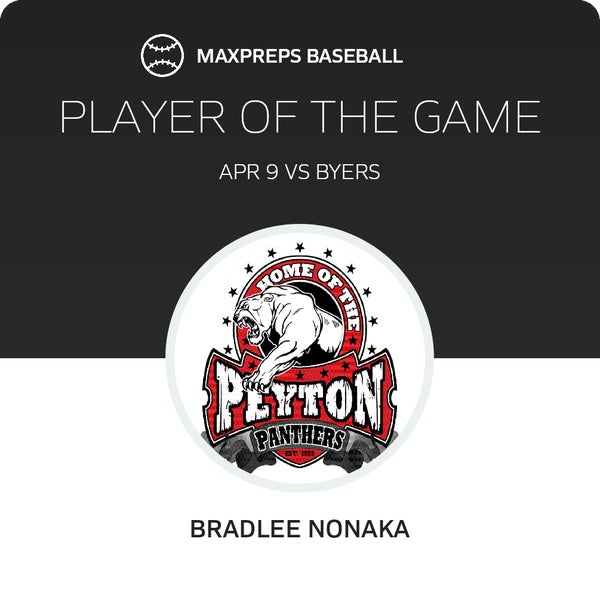 #3 Bradlee Nonaka Player of the Game badge
