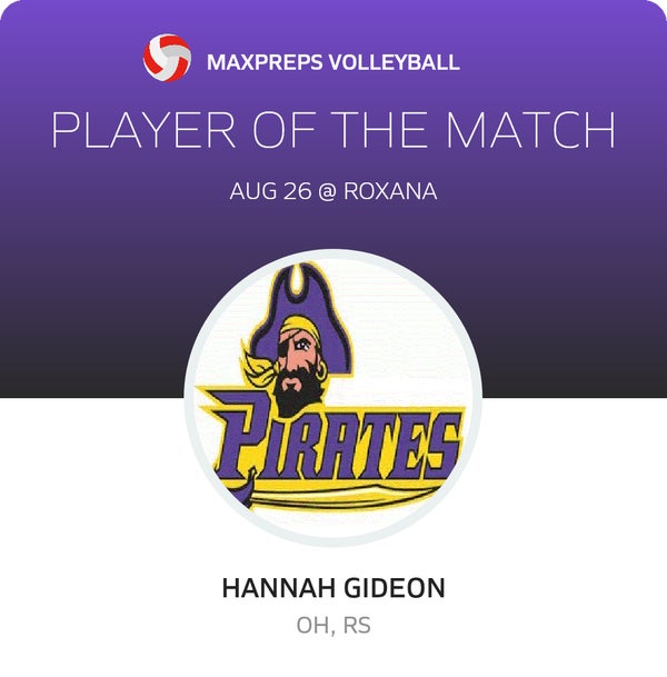 #11 Hannah Gideon Player of the Game badge
