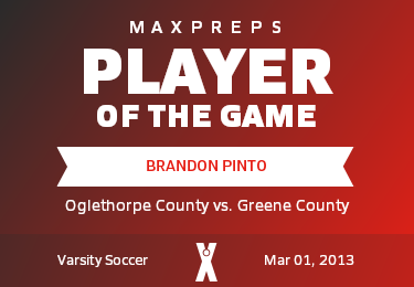 #12 Brandon Pinto Player of the Game badge
