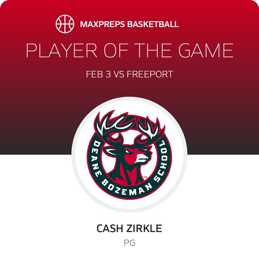 #5 Cash Zirkle Player of the Game badge