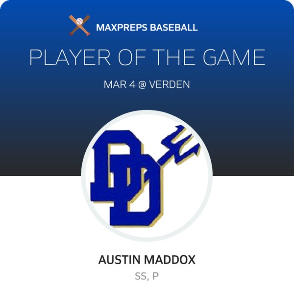 #1 Austin Maddox Player of the Game badge