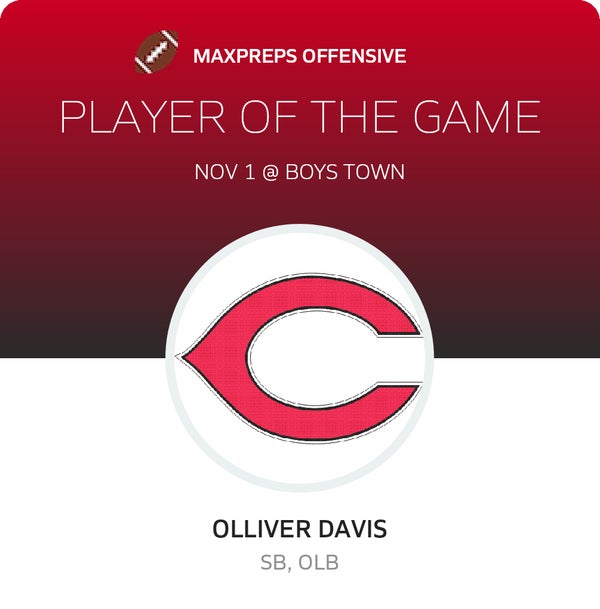 #13 Olliver Davis Player of the Game badge