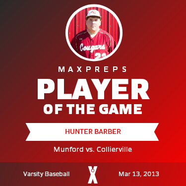 #23 Hunter Barber Player of the Game badge