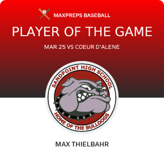 #10 Max Thielbahr Player of the Game badge