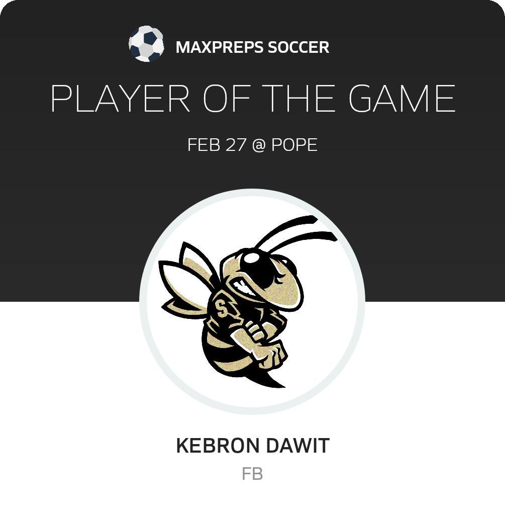 #5 Kebron Dawit Player of the Game badge