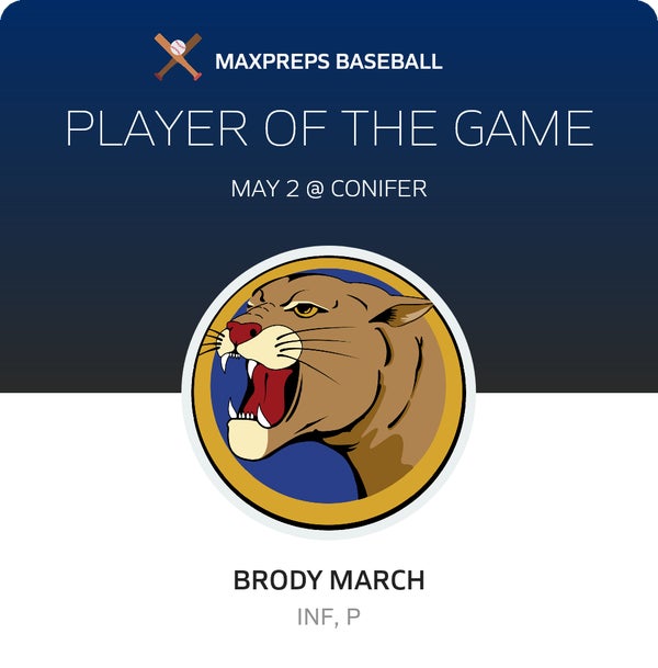 #3 Brody March Player of the Game badge
