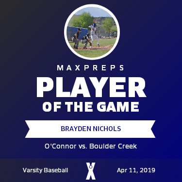 #13 Brayden Nichols Player of the Game badge
