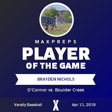 #13 Brayden Nichols Player of the Game badge