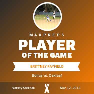 #4 Brittney Rayfield Player of the Game badge