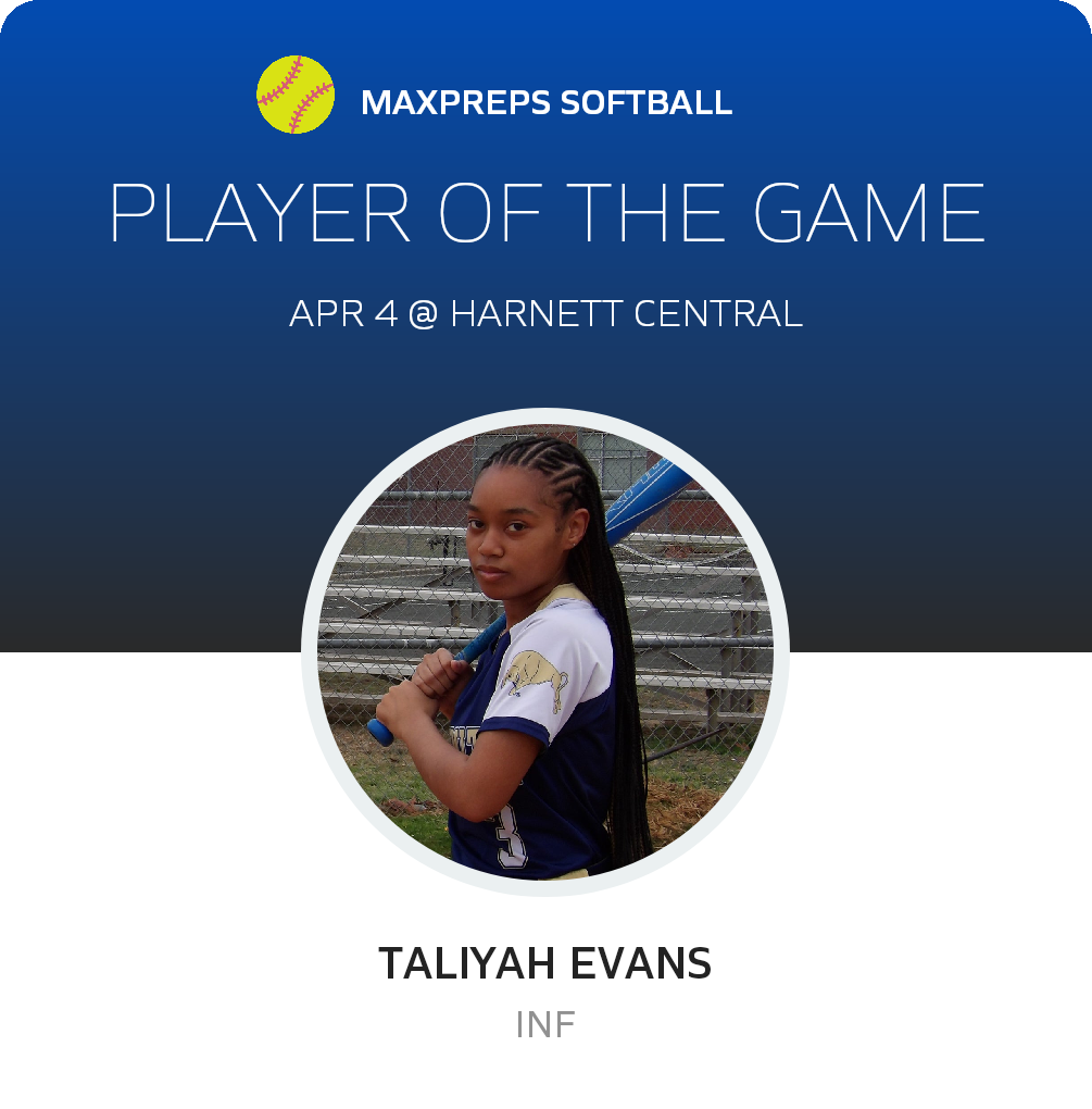 #3 Taliyah Evans Player of the Game badge