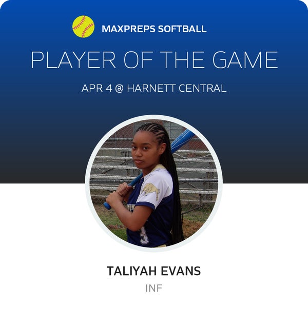 #3 Taliyah Evans Player of the Game badge