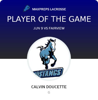 #1 Calvin Doucette Player of the Game badge
