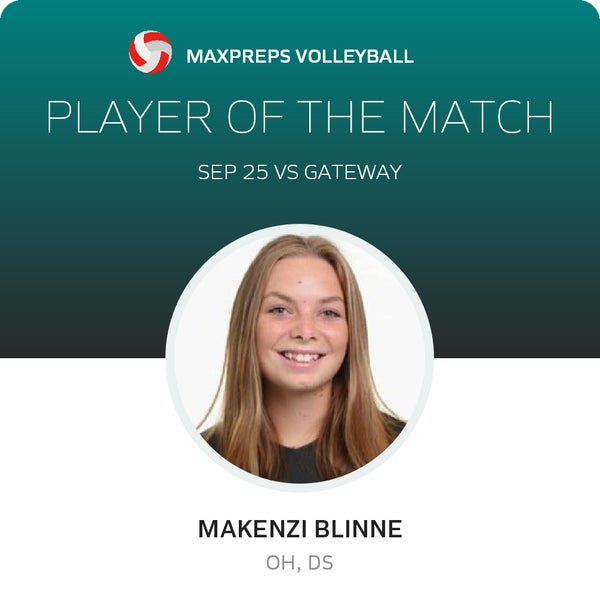 #8 Makenzi Blinne Player of the Game badge