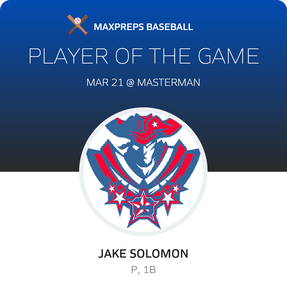 #4 Jake Solomon Player of the Game badge