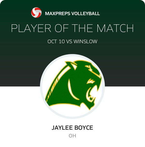 #2 Jaylee Boyce Player of the Game badge