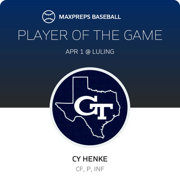 #1 Cy Henke Player of the Game badge