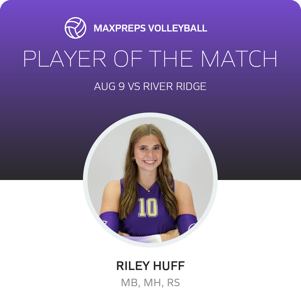 #10 Riley Huff Player of the Game badge