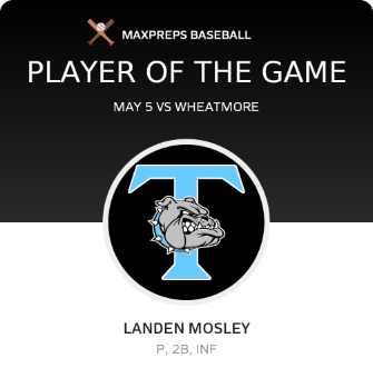 Landen Mosley Player of the Game badge