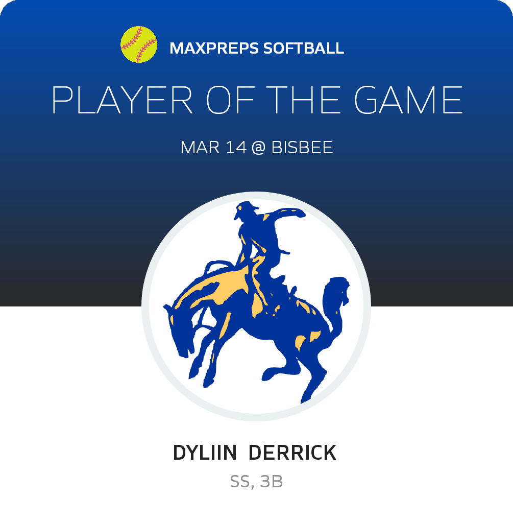 #11 Dyllin Derrick  Player of the Game badge
