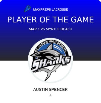 #16 Austin Spencer Player of the Game badge