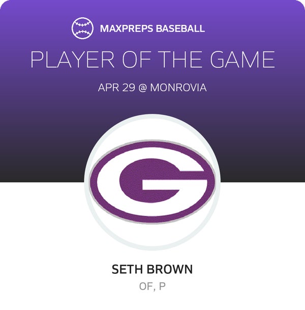 #16 Seth Brown Player of the Game badge